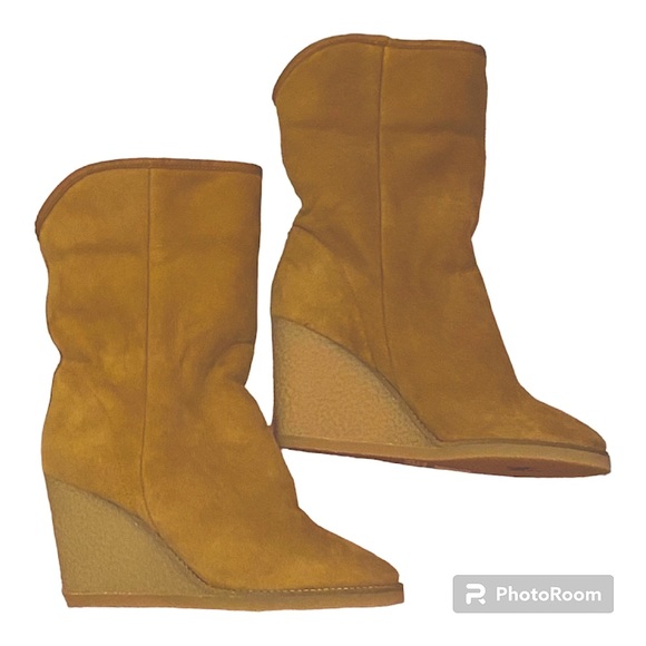 Isabel Marant TOTAM SHEARLING WEDGE BOOTS 8.5 - Picture 5 of 8